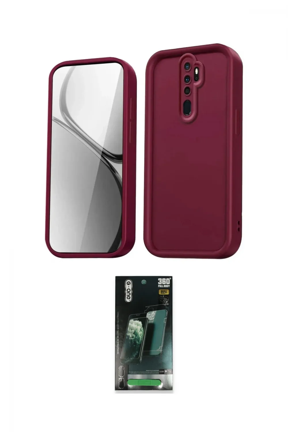 ieg™ Redmi Note 8 Pro Kılıf Yankı Yansıma Özel Seri - Şeffaf 360 Full Body Arka Koruyucu