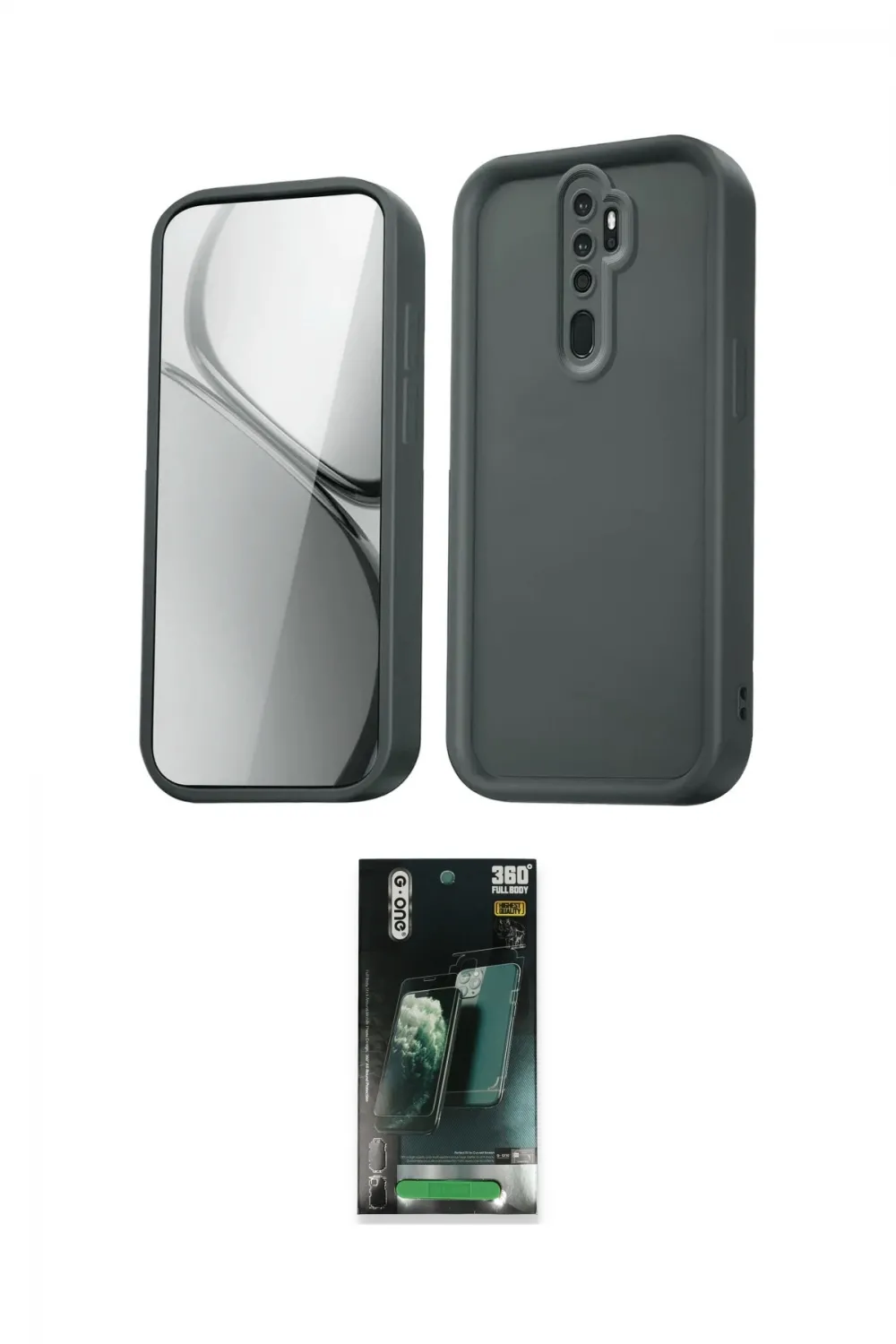 ieg™ Redmi Note 8 Pro Kılıf Yankı Yansıma Özel Seri - Şeffaf 360 Full Body Arka Koruyucu