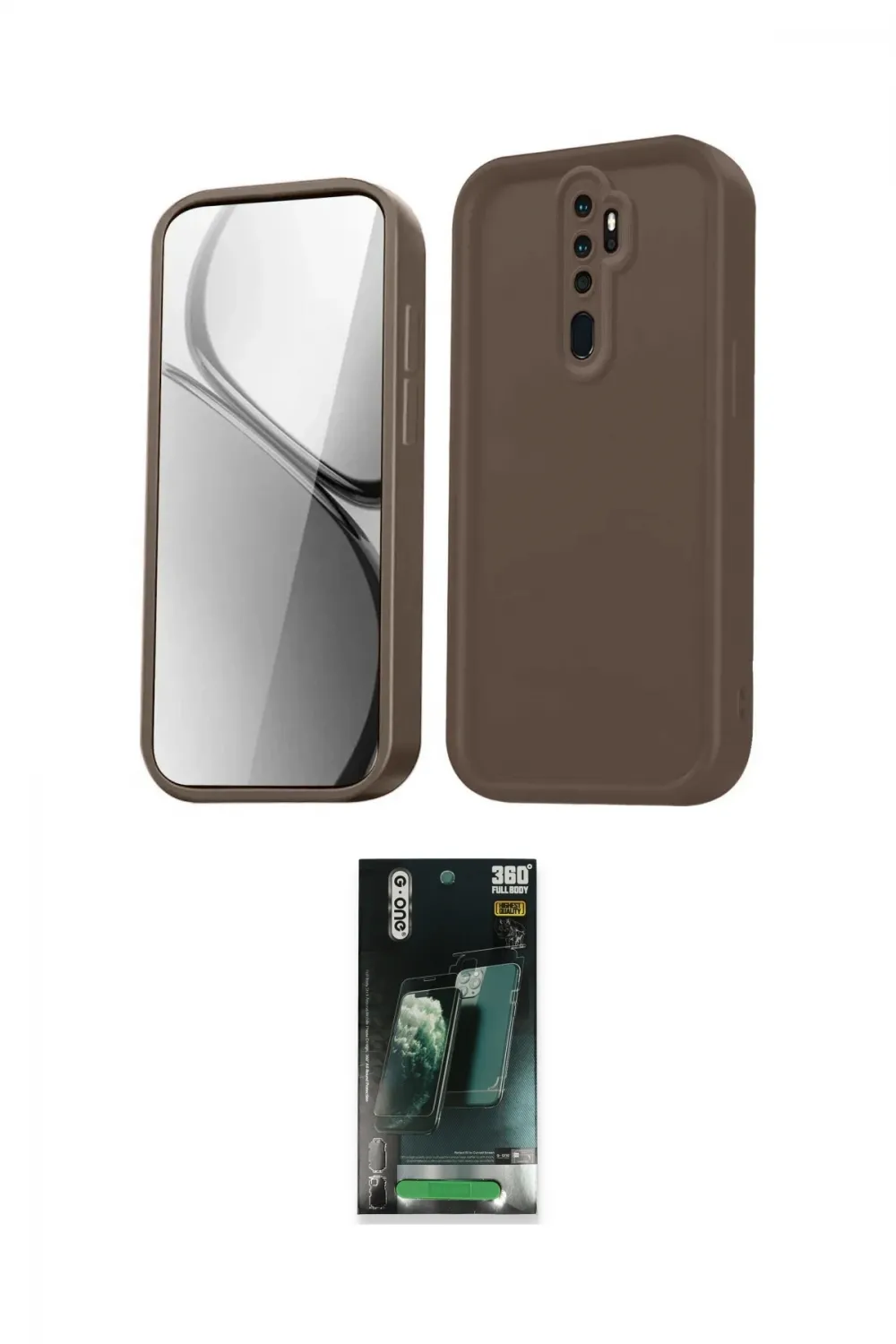 ieg™ Redmi Note 8 Pro Kılıf Yankı Yansıma Özel Seri - Şeffaf 360 Full Body Arka Koruyucu