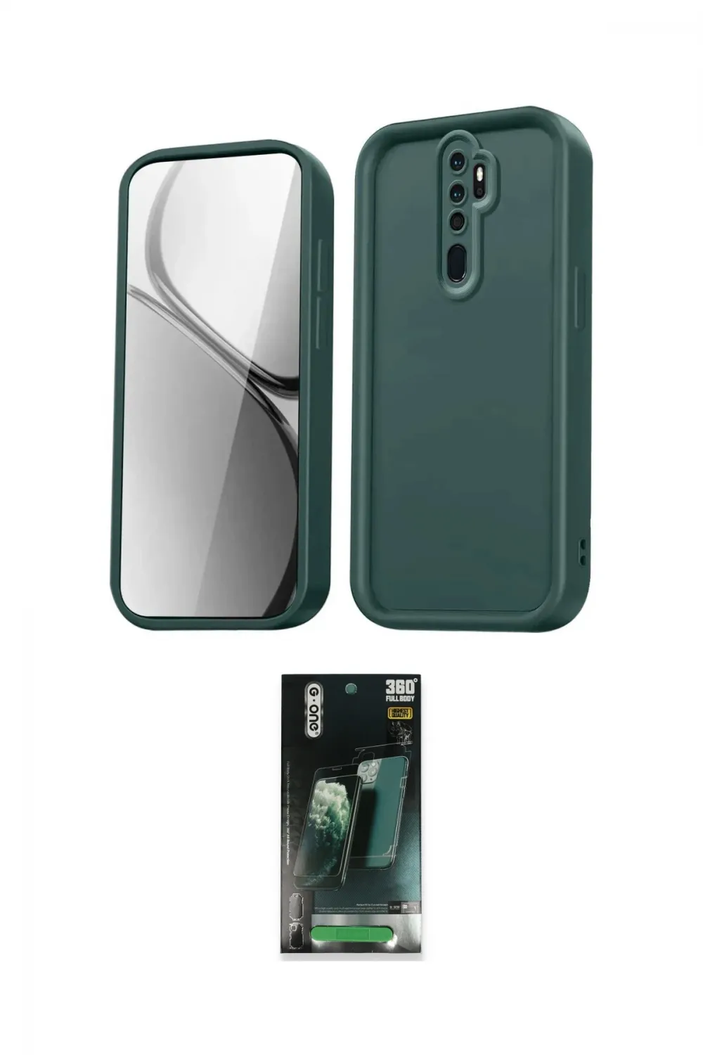 ieg™ Redmi Note 8 Pro Kılıf Yankı Yansıma Özel Seri - Şeffaf 360 Full Body Arka Koruyucu