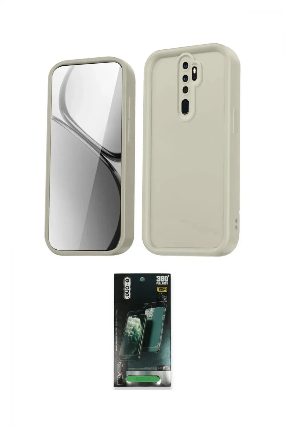 ieg™ Redmi Note 8 Pro Kılıf Yankı Yansıma Özel Seri - Şeffaf 360 Full Body Arka Koruyucu