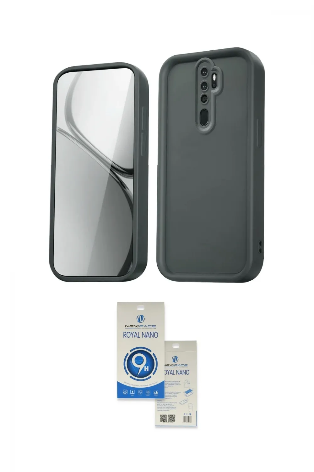 ieg™ Redmi Note 8 Pro Kılıf Yankı Yansıma Özel Seri - Şeffaf Royal Nano Ekran Koruyucu
