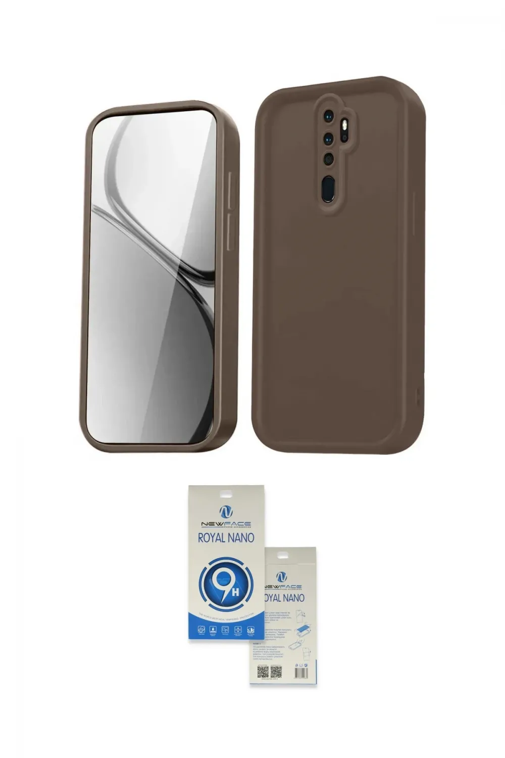 ieg™ Redmi Note 8 Pro Kılıf Yankı Yansıma Özel Seri - Şeffaf Royal Nano Ekran Koruyucu