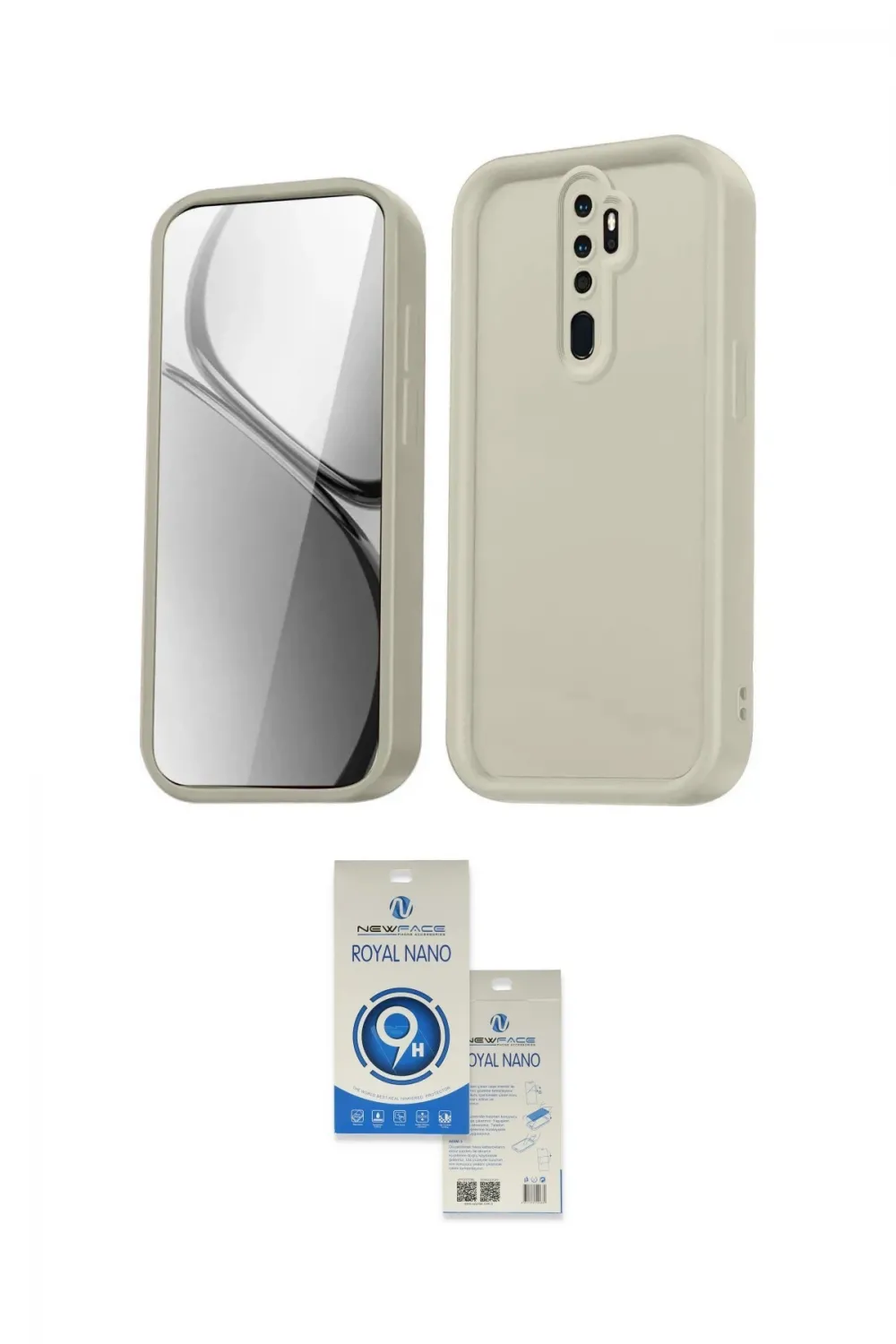 ieg™ Redmi Note 8 Pro Kılıf Yankı Yansıma Özel Seri - Şeffaf Royal Nano Ekran Koruyucu