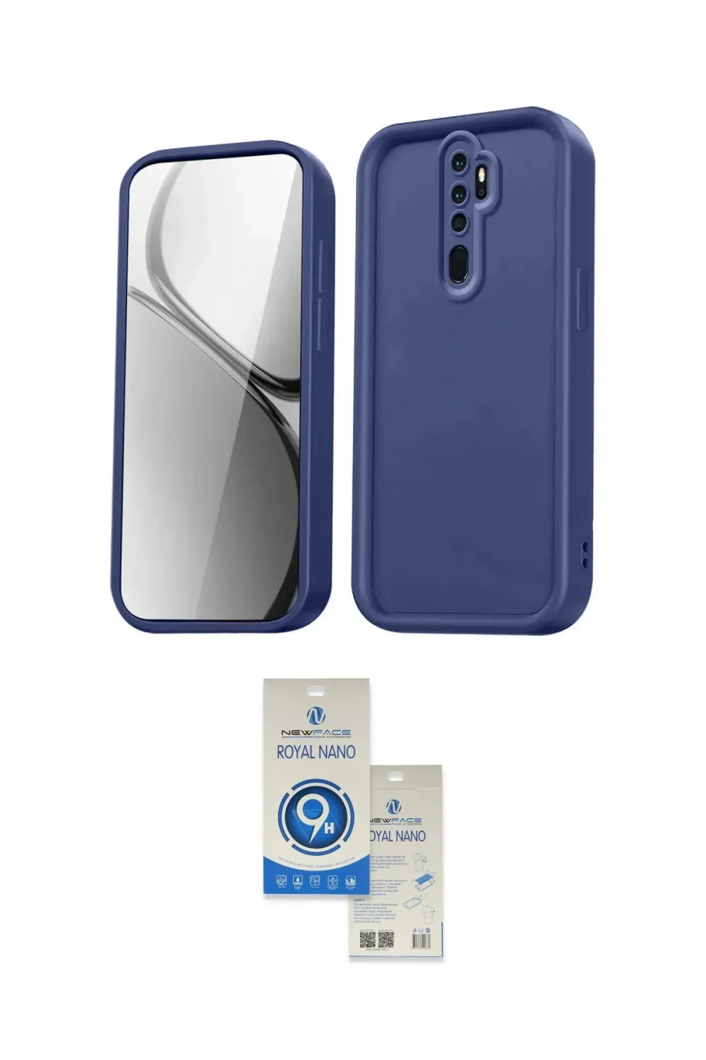 ieg™ Redmi Note 8 Pro Kılıf Yankı Yansıma Özel Seri - Şeffaf Royal Nano Ekran Koruyucu
