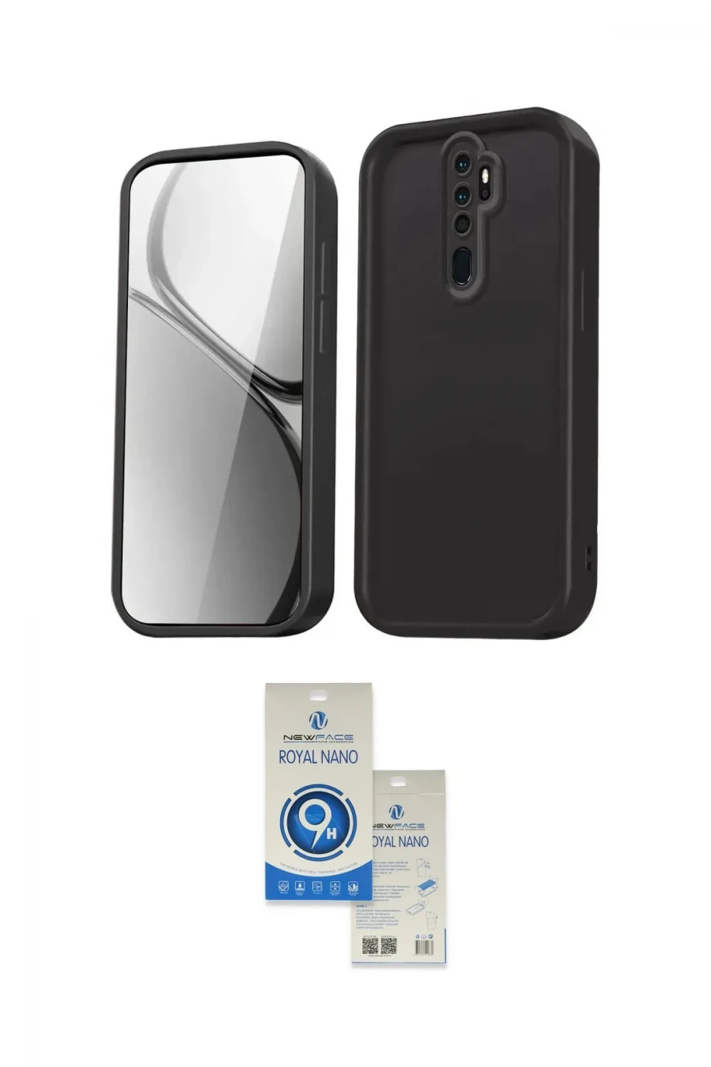 ieg™ Redmi Note 8 Pro Kılıf Yankı Yansıma Özel Seri - Şeffaf Royal Nano Ekran Koruyucu