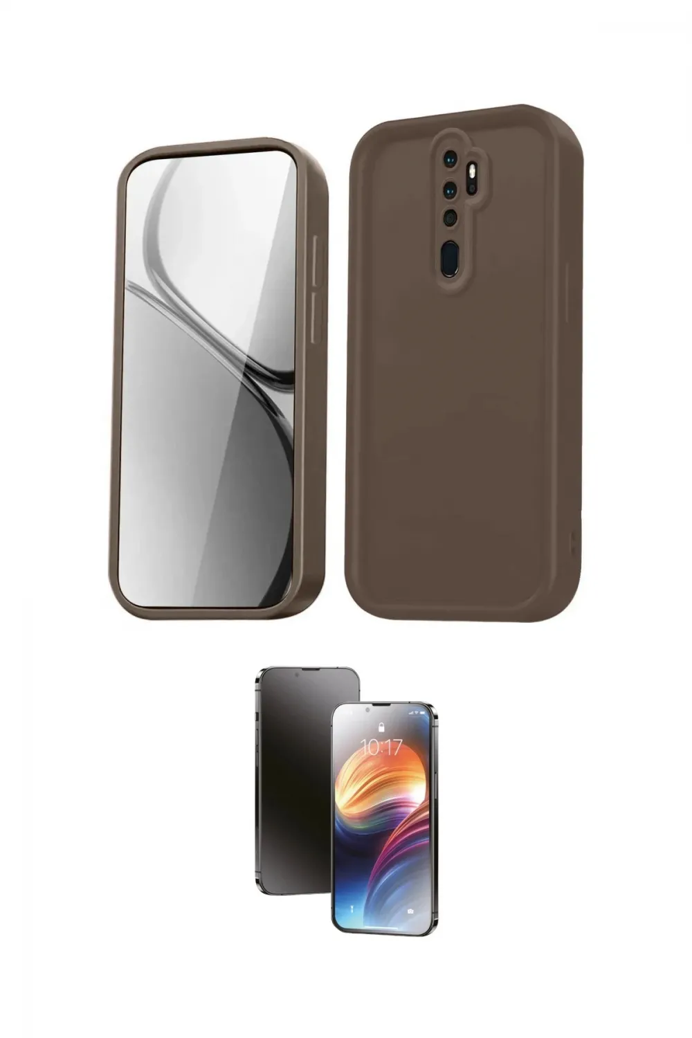 ieg™ Redmi Note 8 Pro Kılıf Yankı Yansıma Özel Seri - Siyah 3D Antistatik Mat Seramik Nano Ekran Koruyucu
