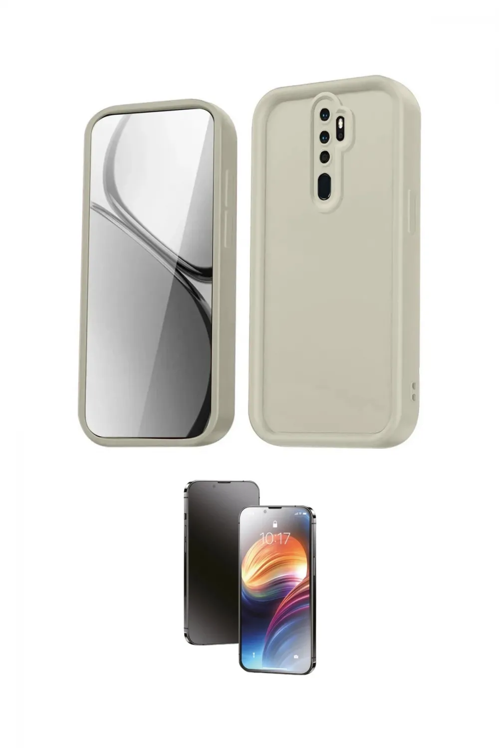 ieg™ Redmi Note 8 Pro Kılıf Yankı Yansıma Özel Seri - Siyah 3D Antistatik Mat Seramik Nano Ekran Koruyucu