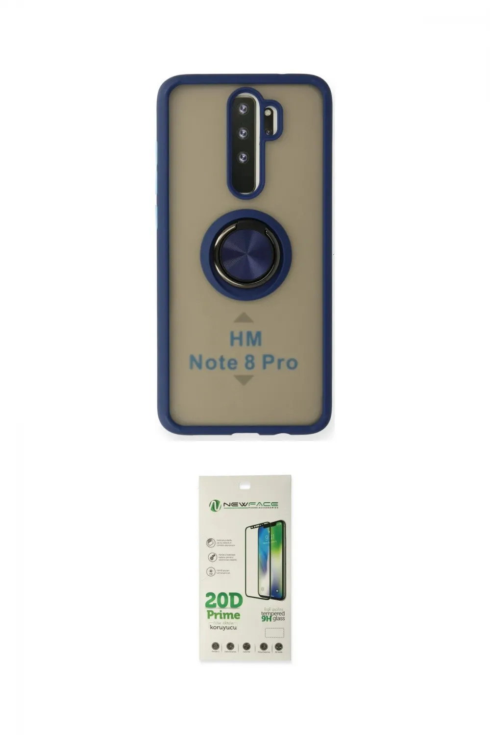 ieg™ Redmi Note 8 Pro Kılıf Yörünge Çizgi - Siyah 20D Premium Cam Ekran Koruyucu