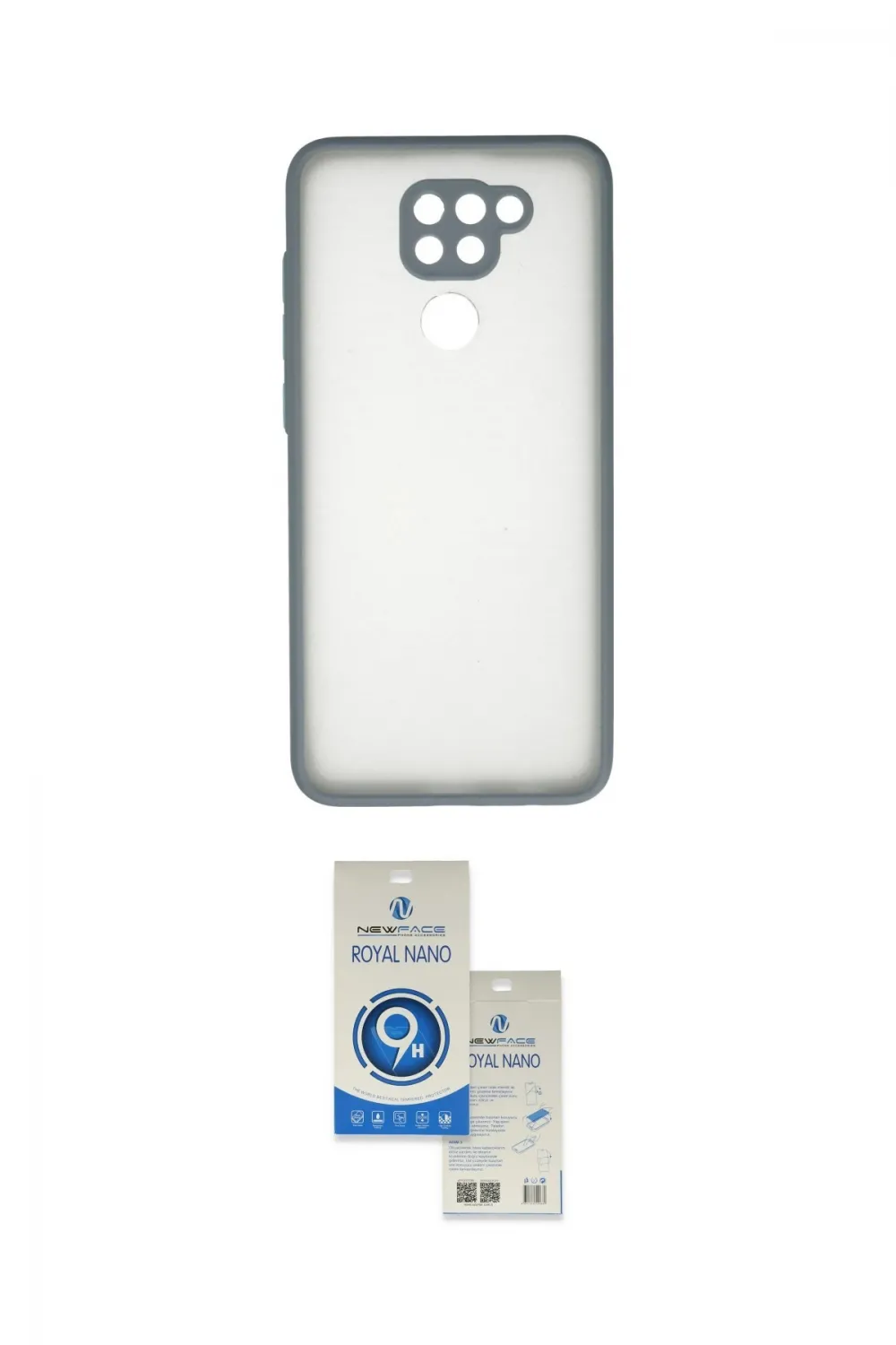 ieg™ Redmi Note 9 Kılıf Ahenk Çizgi Serisi - Şeffaf Royal Nano Ekran Koruyucu