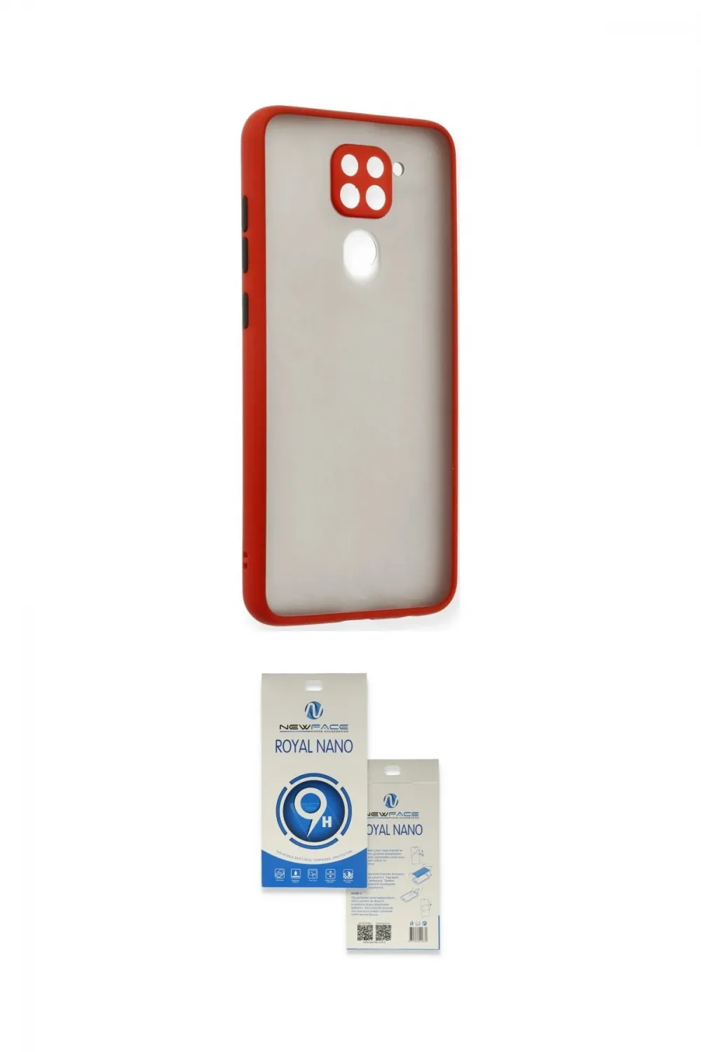 ieg™ Redmi Note 9 Kılıf Ahenk Çizgi Serisi - Şeffaf Royal Nano Ekran Koruyucu
