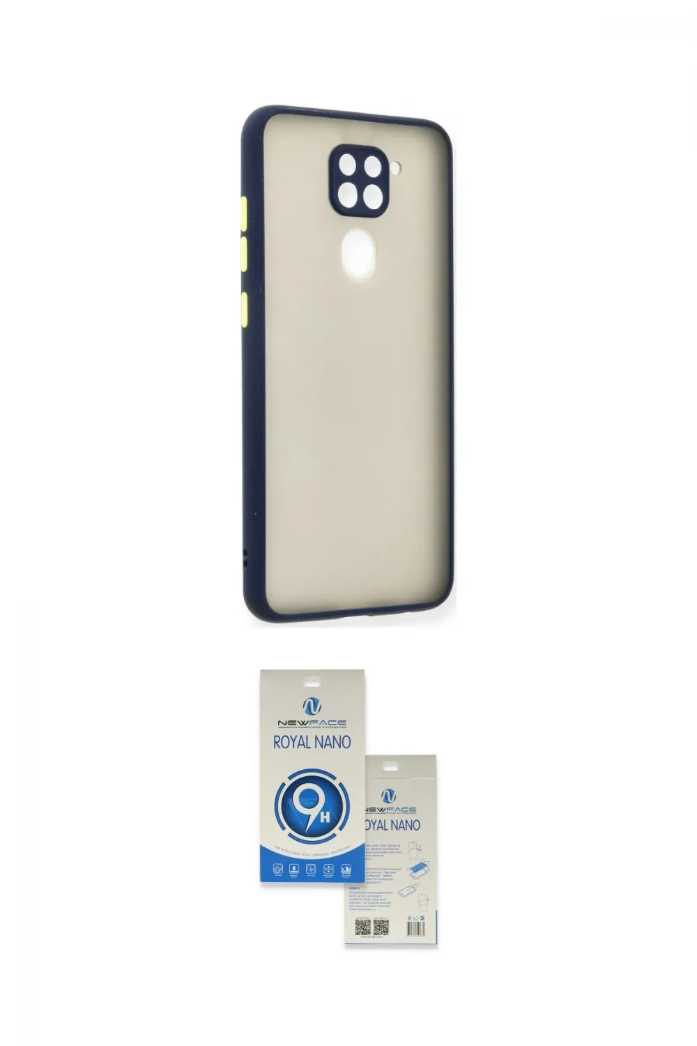 ieg™ Redmi Note 9 Kılıf Ahenk Çizgi Serisi - Şeffaf Royal Nano Ekran Koruyucu