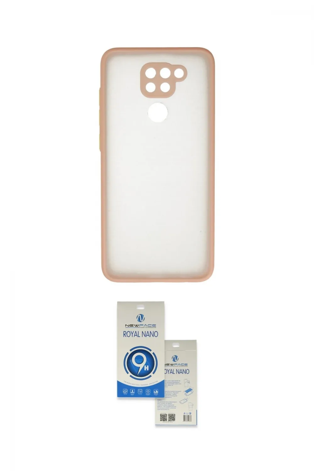 ieg™ Redmi Note 9 Kılıf Ahenk Çizgi Serisi - Şeffaf Royal Nano Ekran Koruyucu