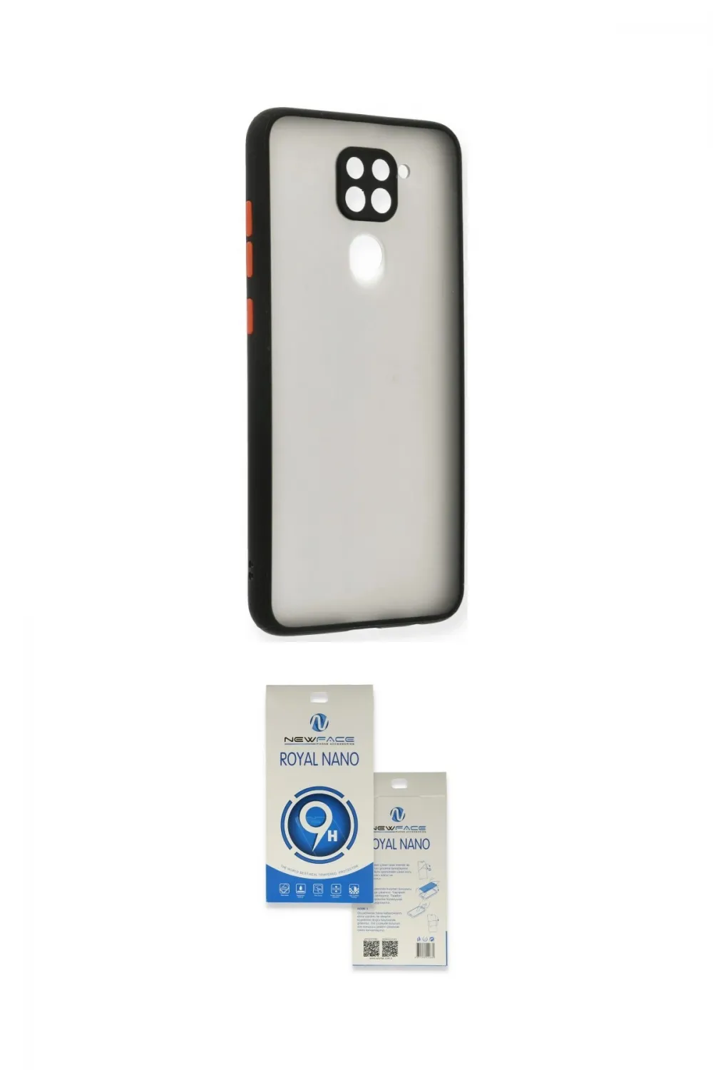 ieg™ Redmi Note 9 Kılıf Ahenk Çizgi Serisi - Şeffaf Royal Nano Ekran Koruyucu
