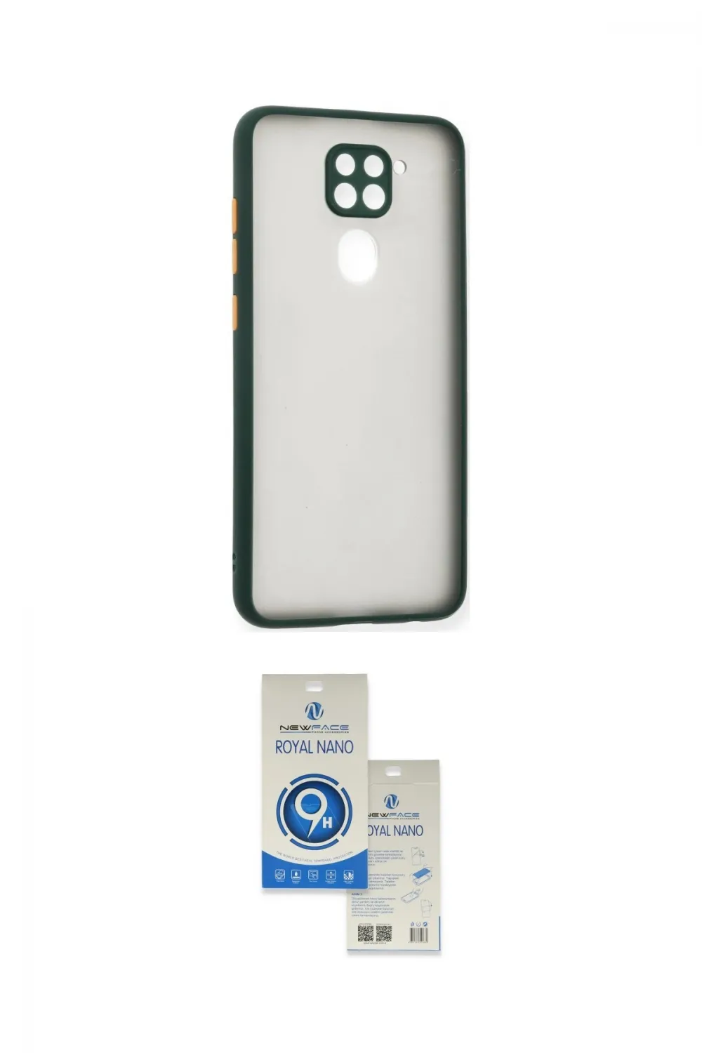ieg™ Redmi Note 9 Kılıf Ahenk Çizgi Serisi - Şeffaf Royal Nano Ekran Koruyucu