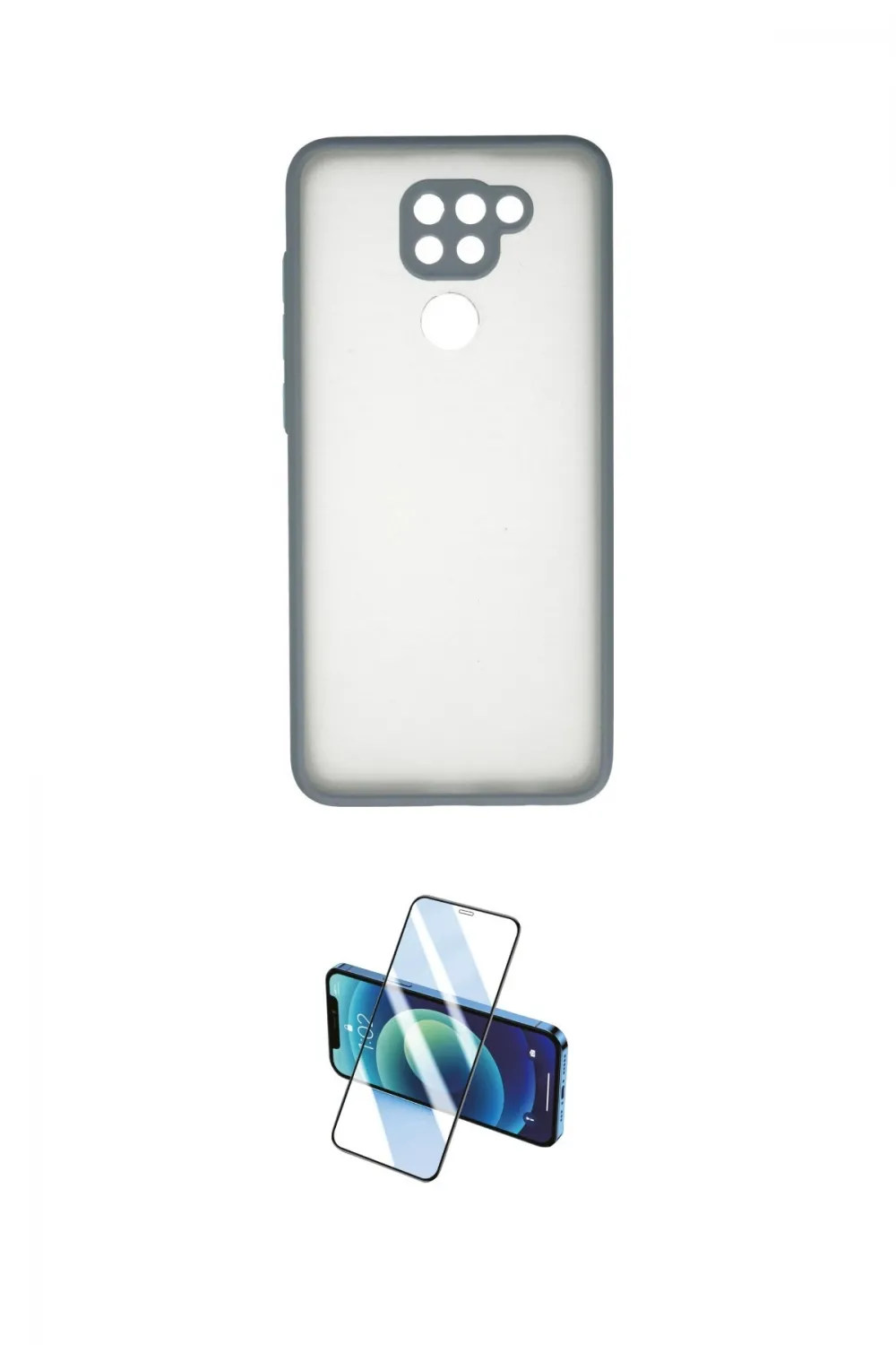 ieg™ Redmi Note 9 Kılıf Ahenk Çizgi Serisi - Siyah 3D Antistatik Seramik Nano Ekran Koruyucu