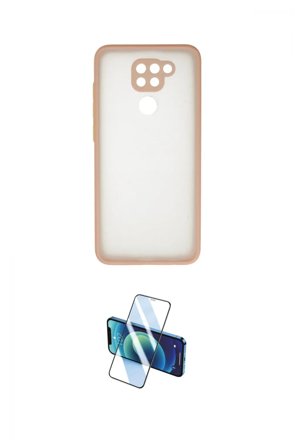 ieg™ Redmi Note 9 Kılıf Ahenk Çizgi Serisi - Siyah 3D Antistatik Seramik Nano Ekran Koruyucu