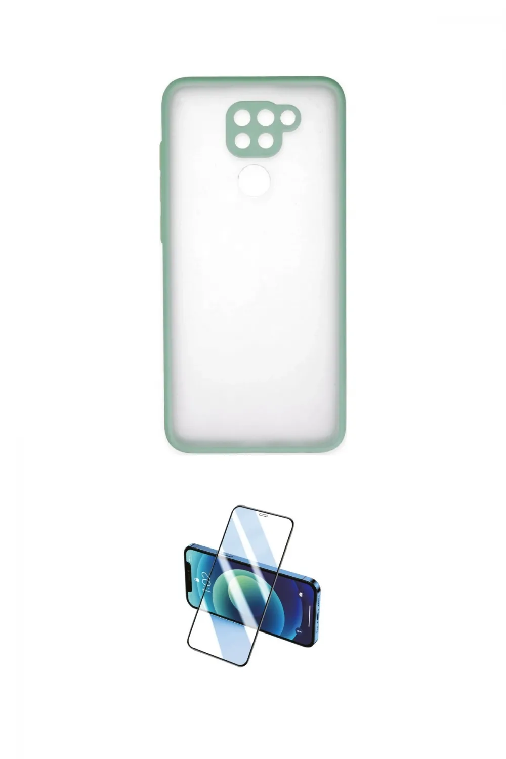 ieg™ Redmi Note 9 Kılıf Ahenk Çizgi Serisi - Siyah 3D Antistatik Seramik Nano Ekran Koruyucu