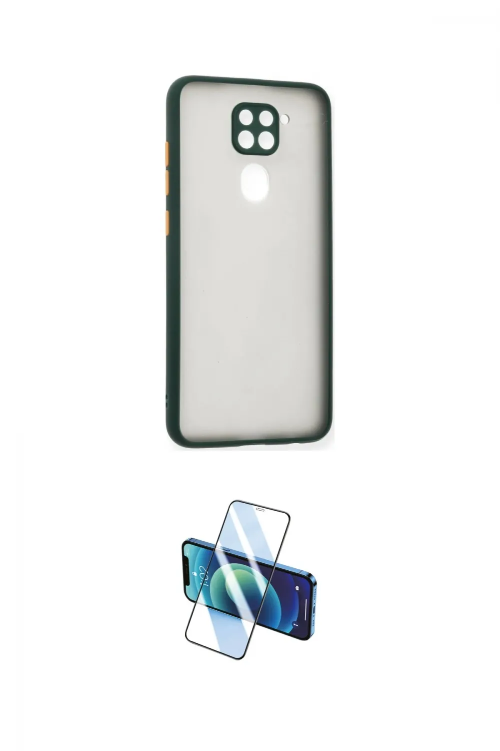 ieg™ Redmi Note 9 Kılıf Ahenk Çizgi Serisi - Siyah 3D Antistatik Seramik Nano Ekran Koruyucu