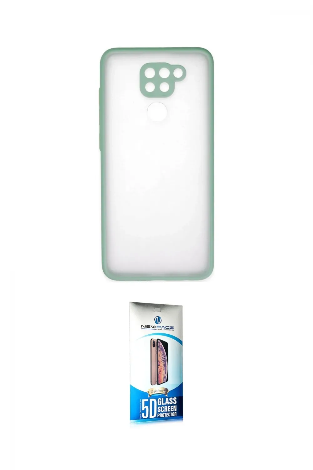 ieg™ Redmi Note 9 Kılıf Ahenk Çizgi Serisi - Siyah 5D Eko Cam Ekran Koruyucu