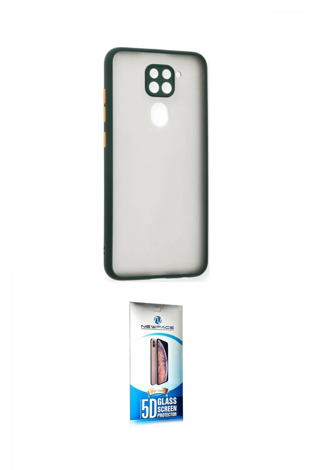 ieg™ Redmi Note 9 Kılıf Ahenk Çizgi Serisi - Siyah 5D Eko Cam Ekran Koruyucu