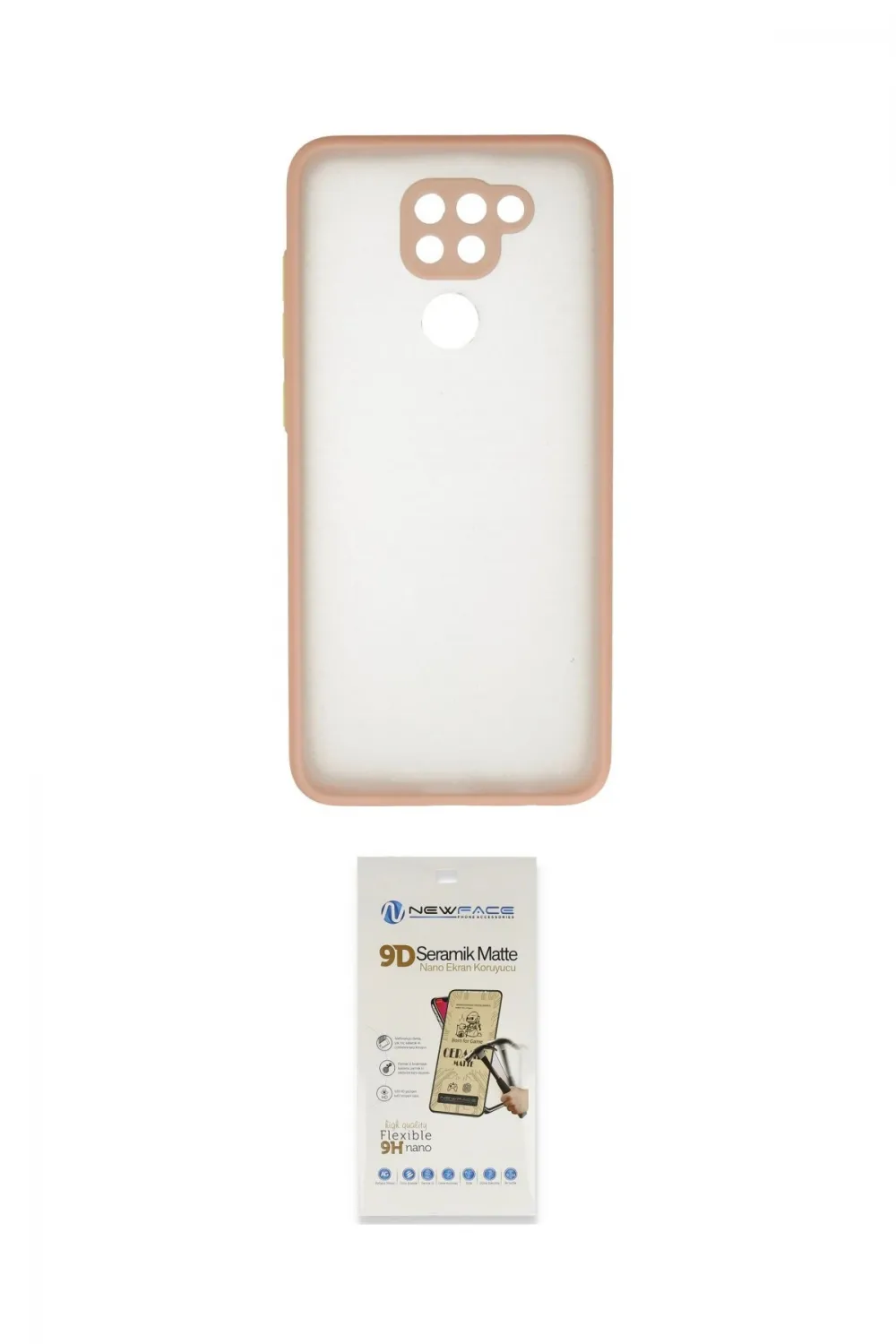 ieg™ Redmi Note 9 Kılıf Ahenk Çizgi Serisi - Siyah Mat Seramik Nano Ekran Koruyucu