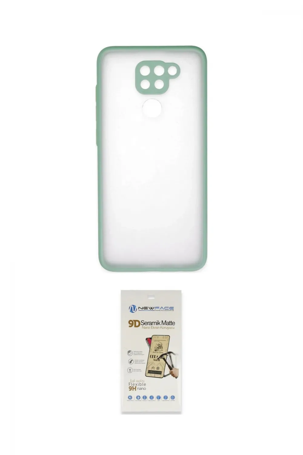 ieg™ Redmi Note 9 Kılıf Ahenk Çizgi Serisi - Siyah Mat Seramik Nano Ekran Koruyucu