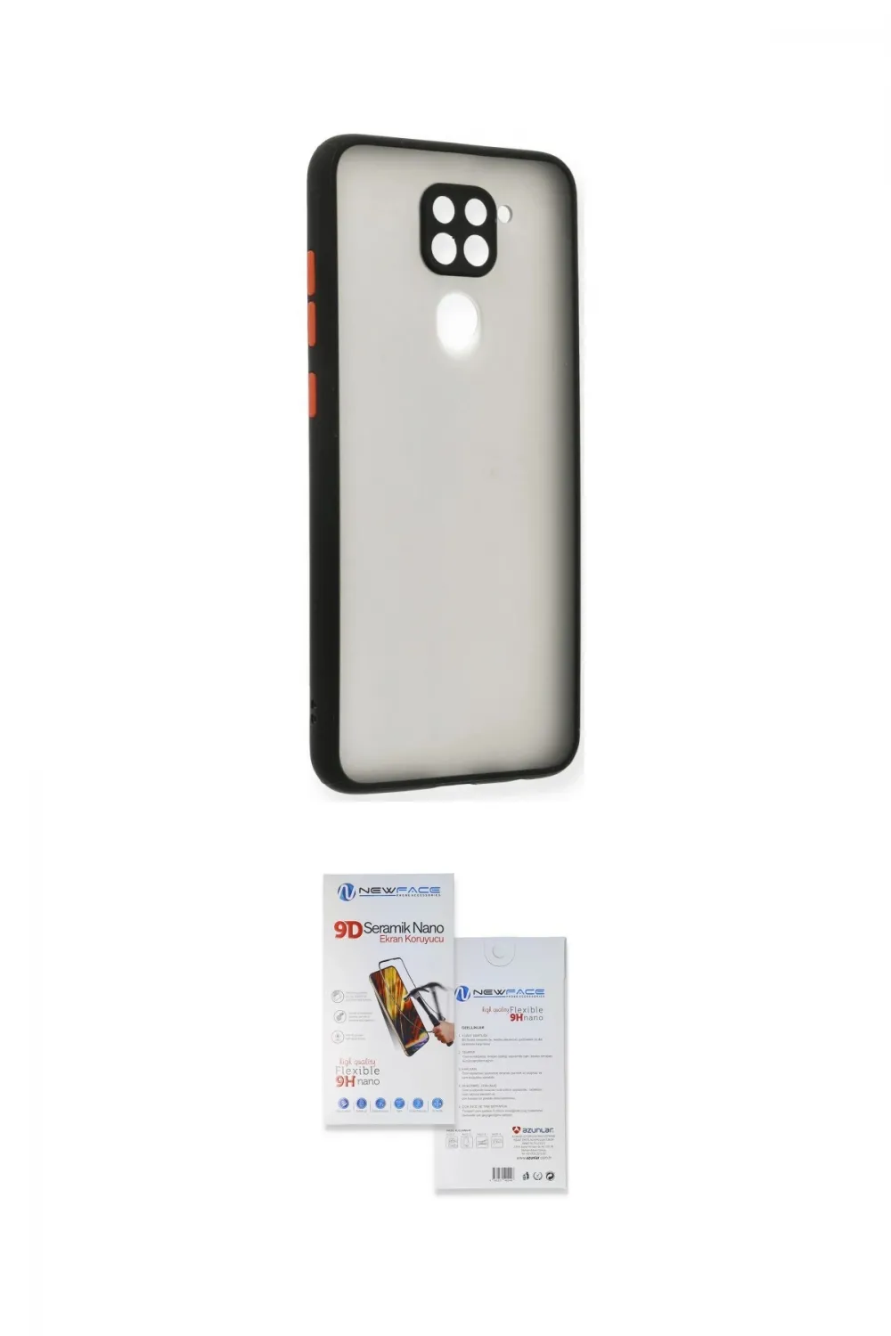 ieg™ Redmi Note 9 Kılıf Ahenk Çizgi Serisi - Siyah Seramik Nano Ekran Koruyucu