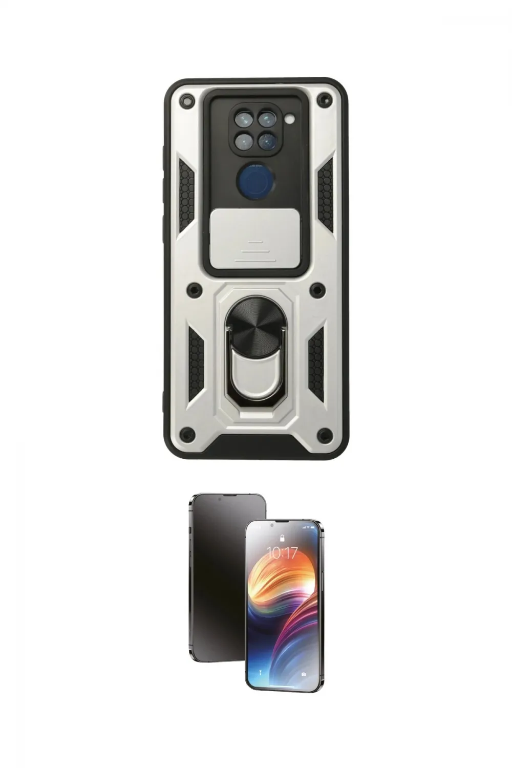 ieg™ Redmi Note 9 Kılıf Ahenk Klasik - Siyah 3D Antistatik Mat Seramik Nano Ekran Koruyucu