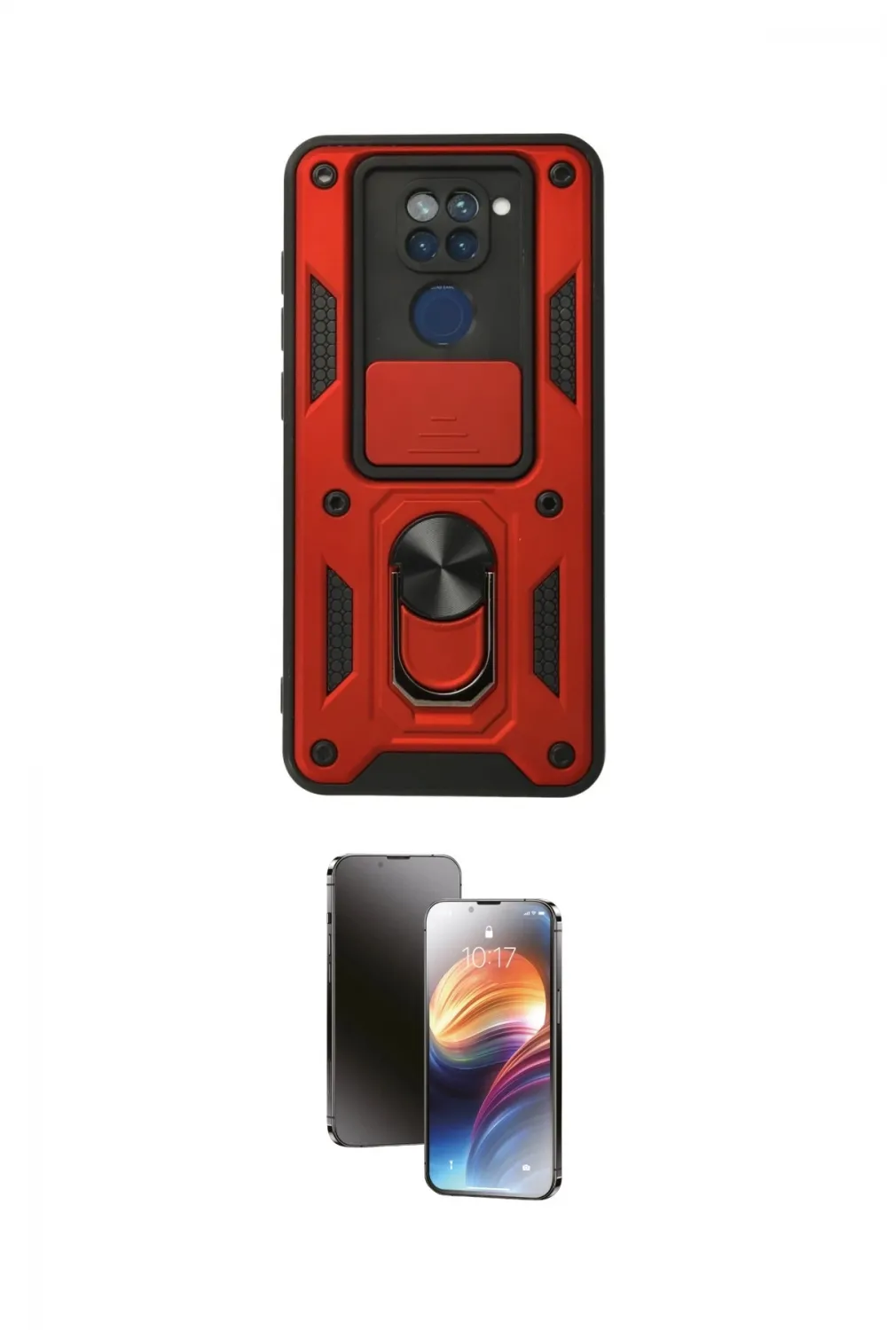 ieg™ Redmi Note 9 Kılıf Ahenk Klasik - Siyah 3D Antistatik Mat Seramik Nano Ekran Koruyucu
