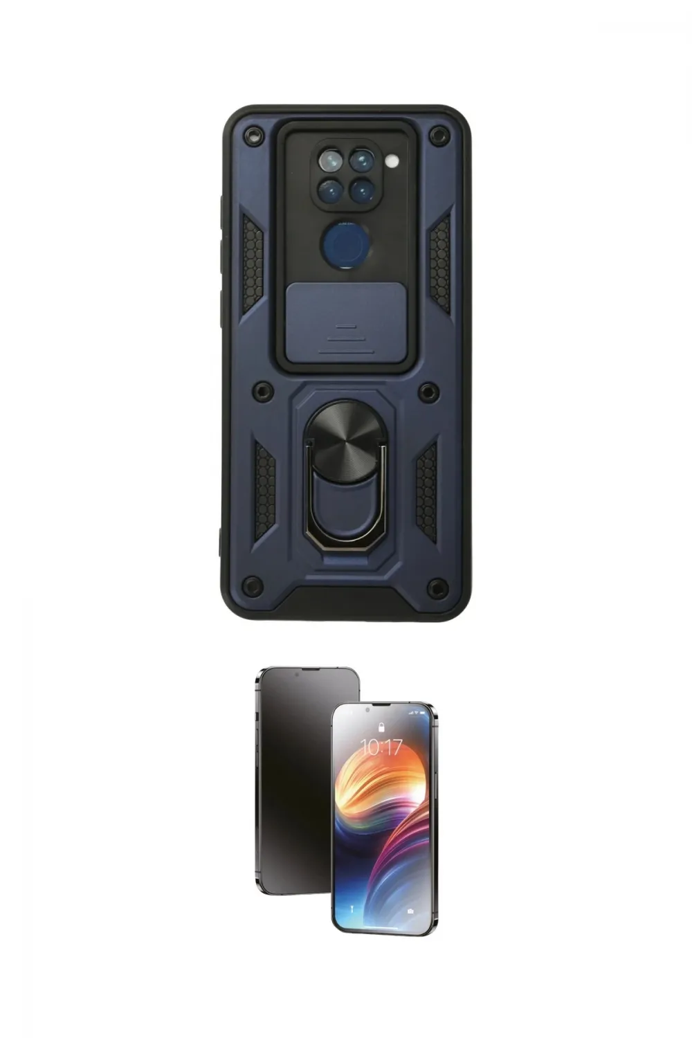 ieg™ Redmi Note 9 Kılıf Ahenk Klasik - Siyah 3D Antistatik Mat Seramik Nano Ekran Koruyucu