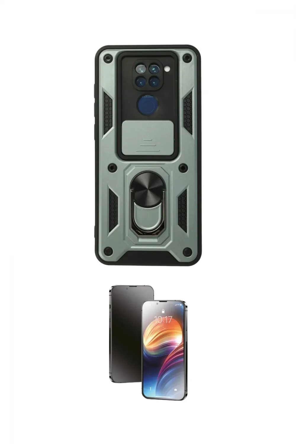 ieg™ Redmi Note 9 Kılıf Ahenk Klasik - Siyah 3D Antistatik Mat Seramik Nano Ekran Koruyucu