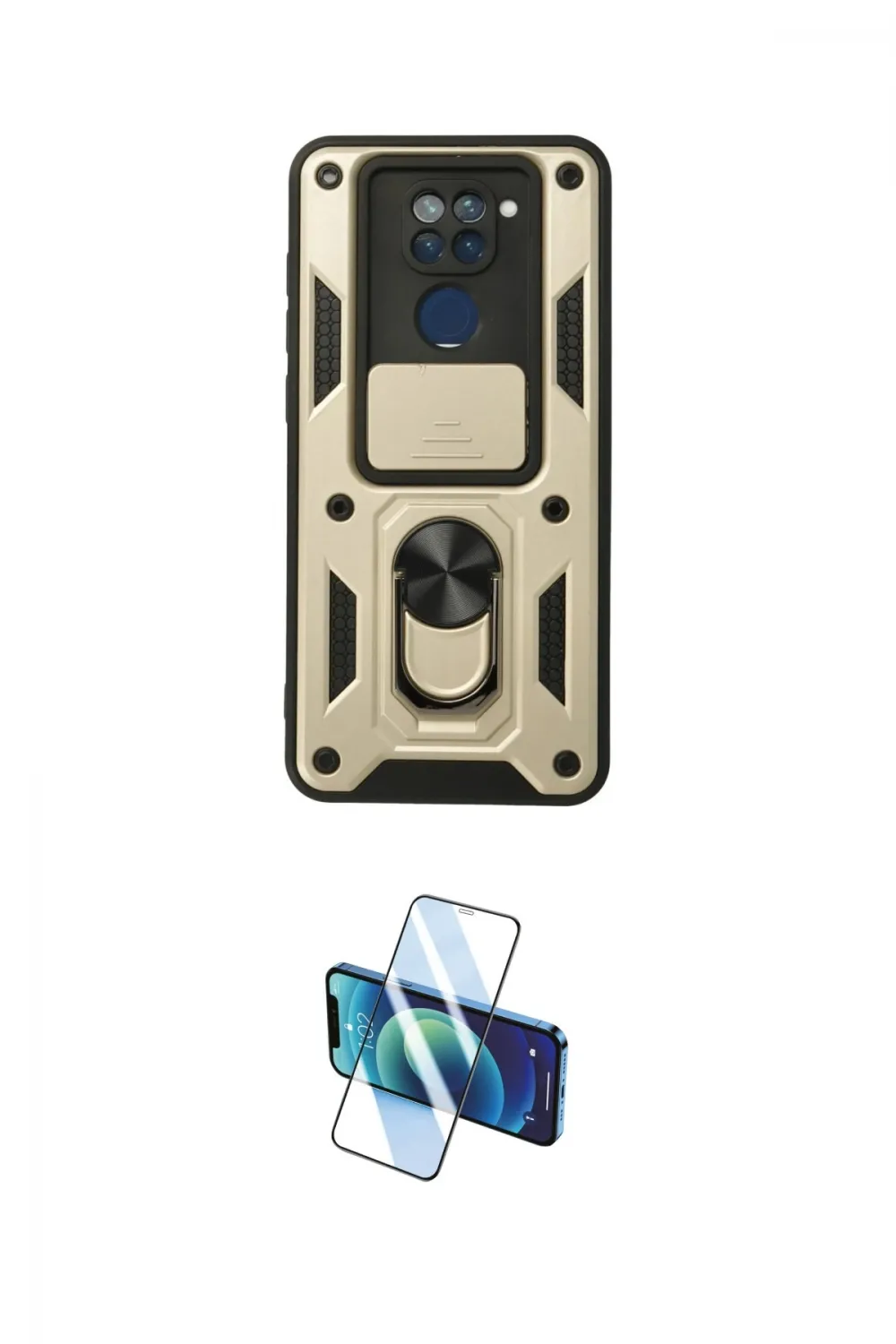ieg™ Redmi Note 9 Kılıf Ahenk Klasik - Siyah 3D Antistatik Seramik Nano Ekran Koruyucu