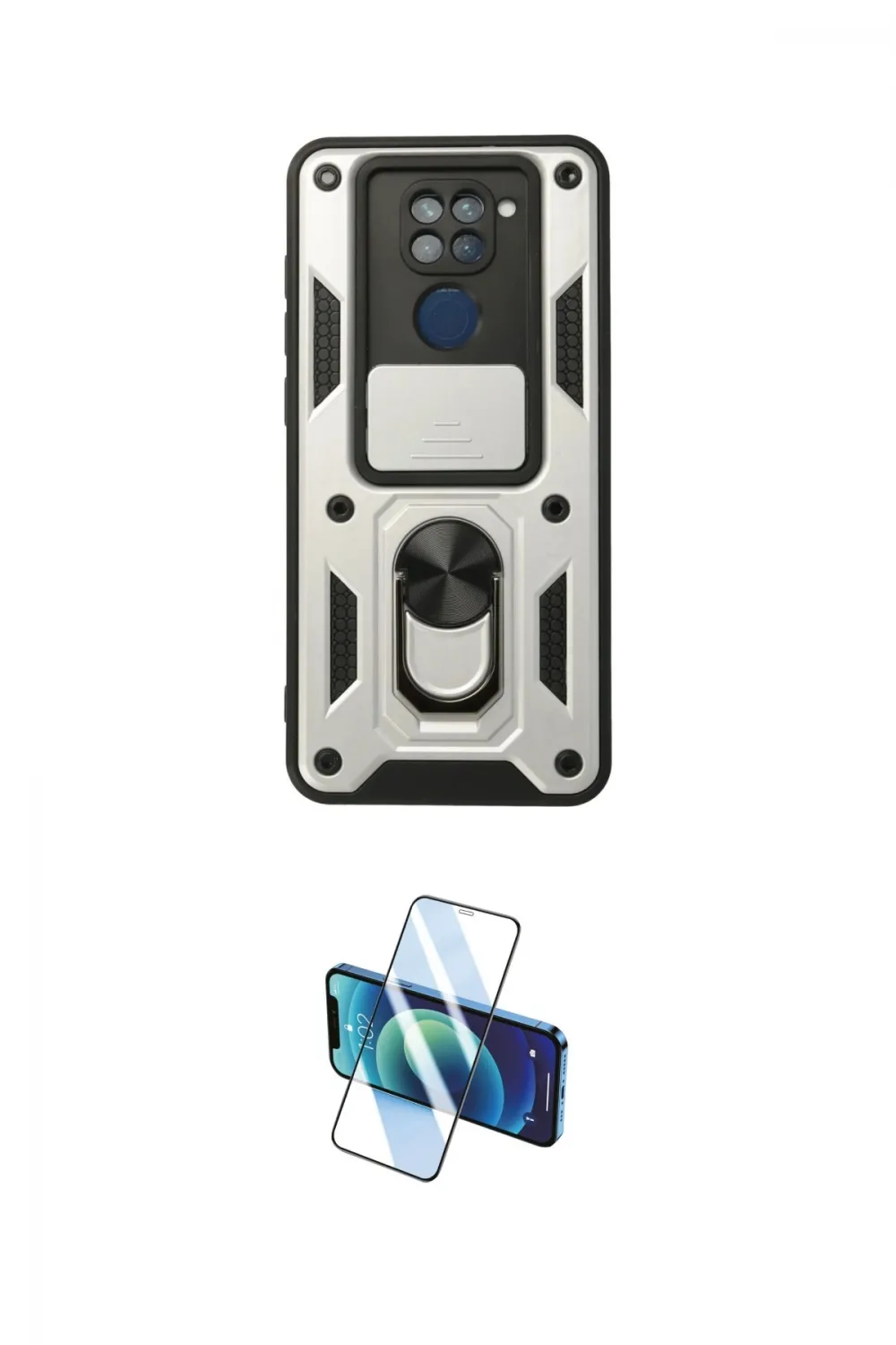 ieg™ Redmi Note 9 Kılıf Ahenk Klasik - Siyah 3D Antistatik Seramik Nano Ekran Koruyucu
