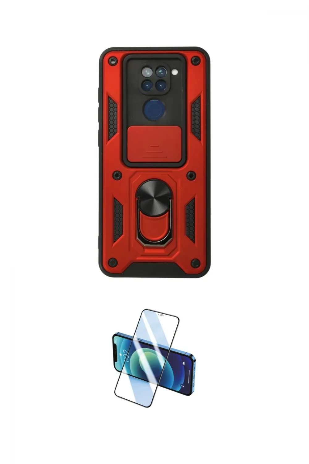 ieg™ Redmi Note 9 Kılıf Ahenk Klasik - Siyah 3D Antistatik Seramik Nano Ekran Koruyucu