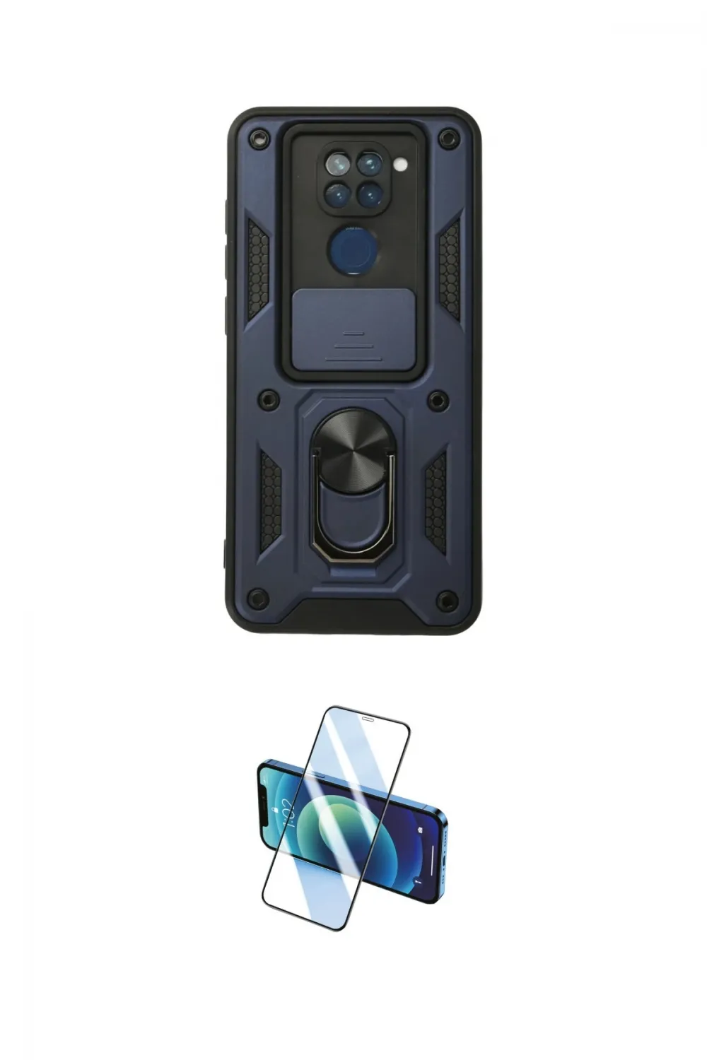 ieg™ Redmi Note 9 Kılıf Ahenk Klasik - Siyah 3D Antistatik Seramik Nano Ekran Koruyucu