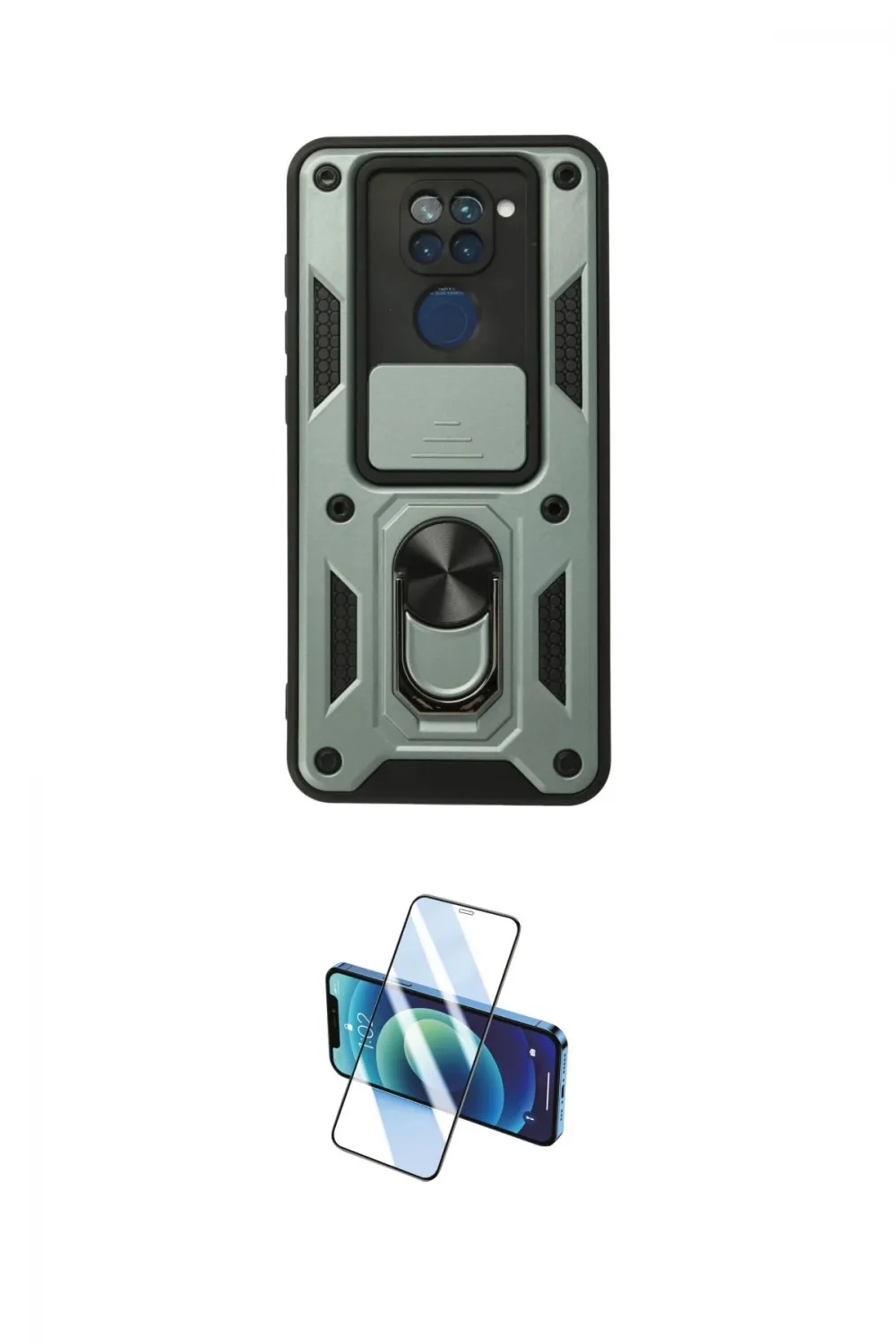 ieg™ Redmi Note 9 Kılıf Ahenk Klasik - Siyah 3D Antistatik Seramik Nano Ekran Koruyucu