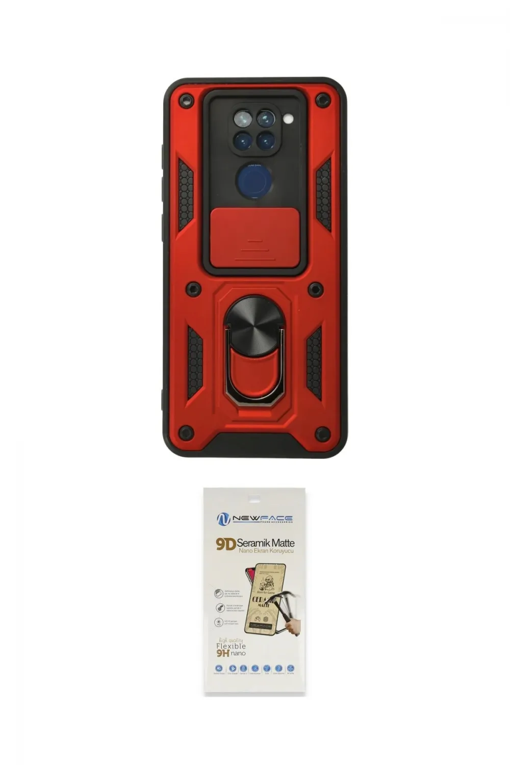ieg™ Redmi Note 9 Kılıf Ahenk Klasik - Siyah Mat Seramik Nano Ekran Koruyucu