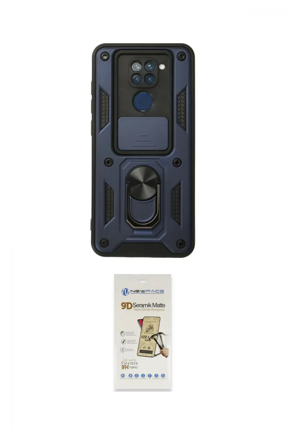 ieg™ Redmi Note 9 Kılıf Ahenk Klasik - Siyah Mat Seramik Nano Ekran Koruyucu