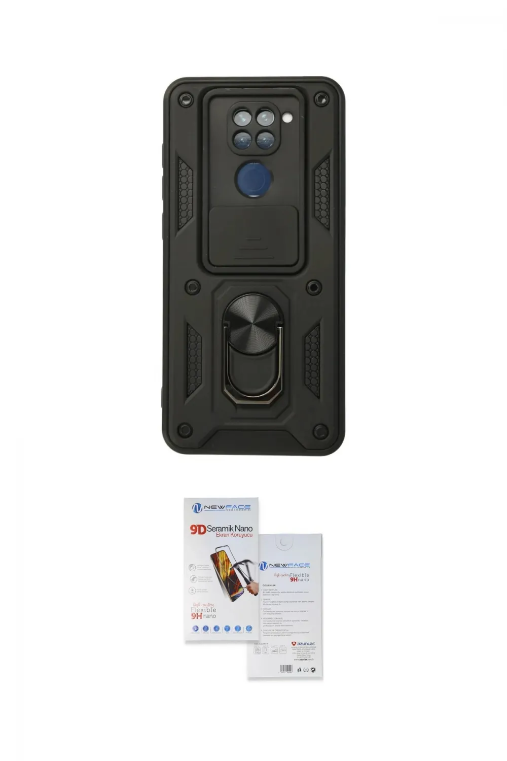 ieg™ Redmi Note 9 Kılıf Ahenk Klasik - Siyah Seramik Nano Ekran Koruyucu