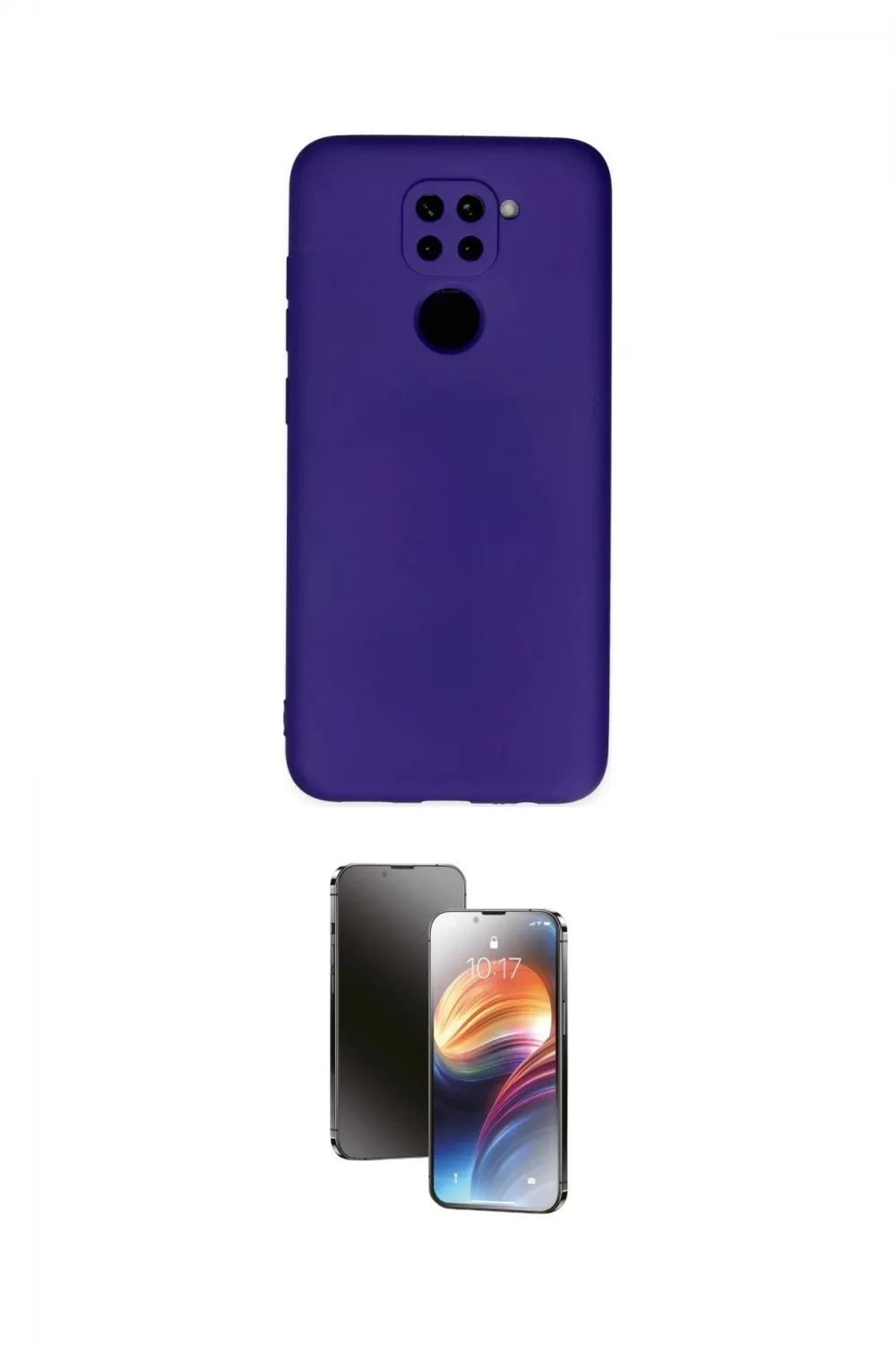ieg™ Redmi Note 9 Kılıf Ahenk Serisi - Siyah 3D Antistatik Mat Seramik Nano Ekran Koruyucu