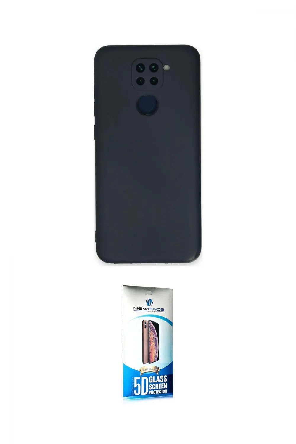 ieg™ Redmi Note 9 Kılıf Ahenk Serisi - Siyah 5D Eko Cam Ekran Koruyucu