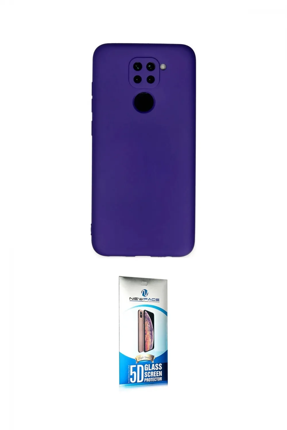 ieg™ Redmi Note 9 Kılıf Ahenk Serisi - Siyah 5D Eko Cam Ekran Koruyucu