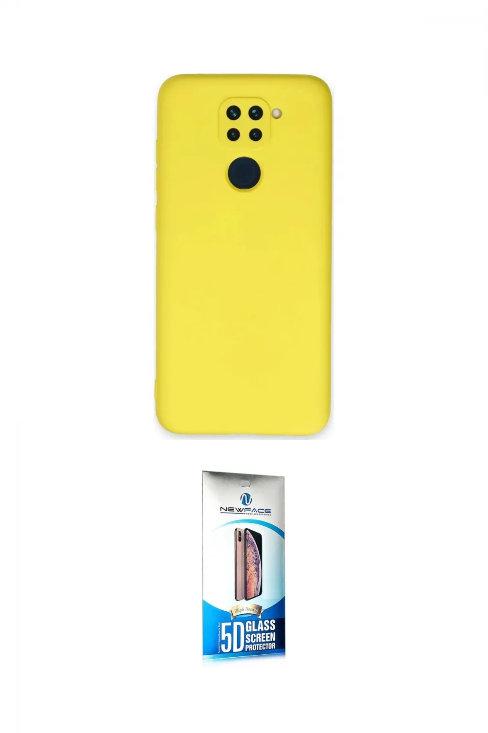 ieg™ Redmi Note 9 Kılıf Ahenk Serisi - Siyah 5D Eko Cam Ekran Koruyucu