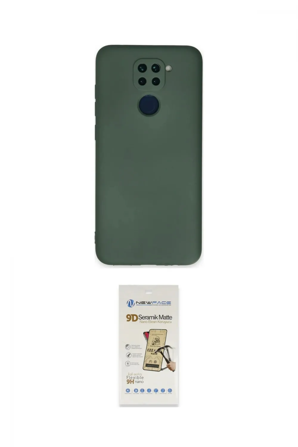 ieg™ Redmi Note 9 Kılıf Ahenk Serisi - Siyah Mat Seramik Nano Ekran Koruyucu