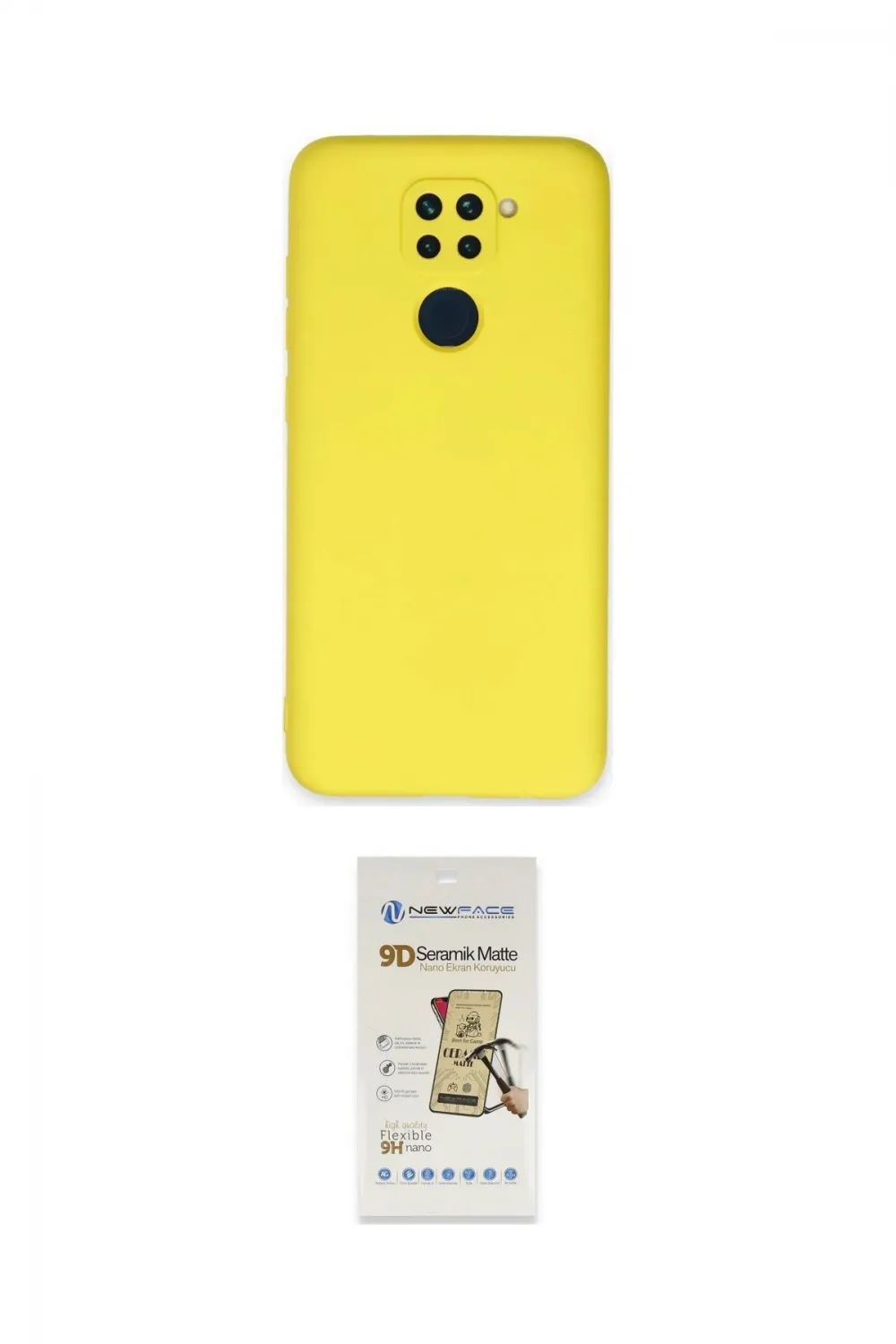 ieg™ Redmi Note 9 Kılıf Ahenk Serisi - Siyah Mat Seramik Nano Ekran Koruyucu