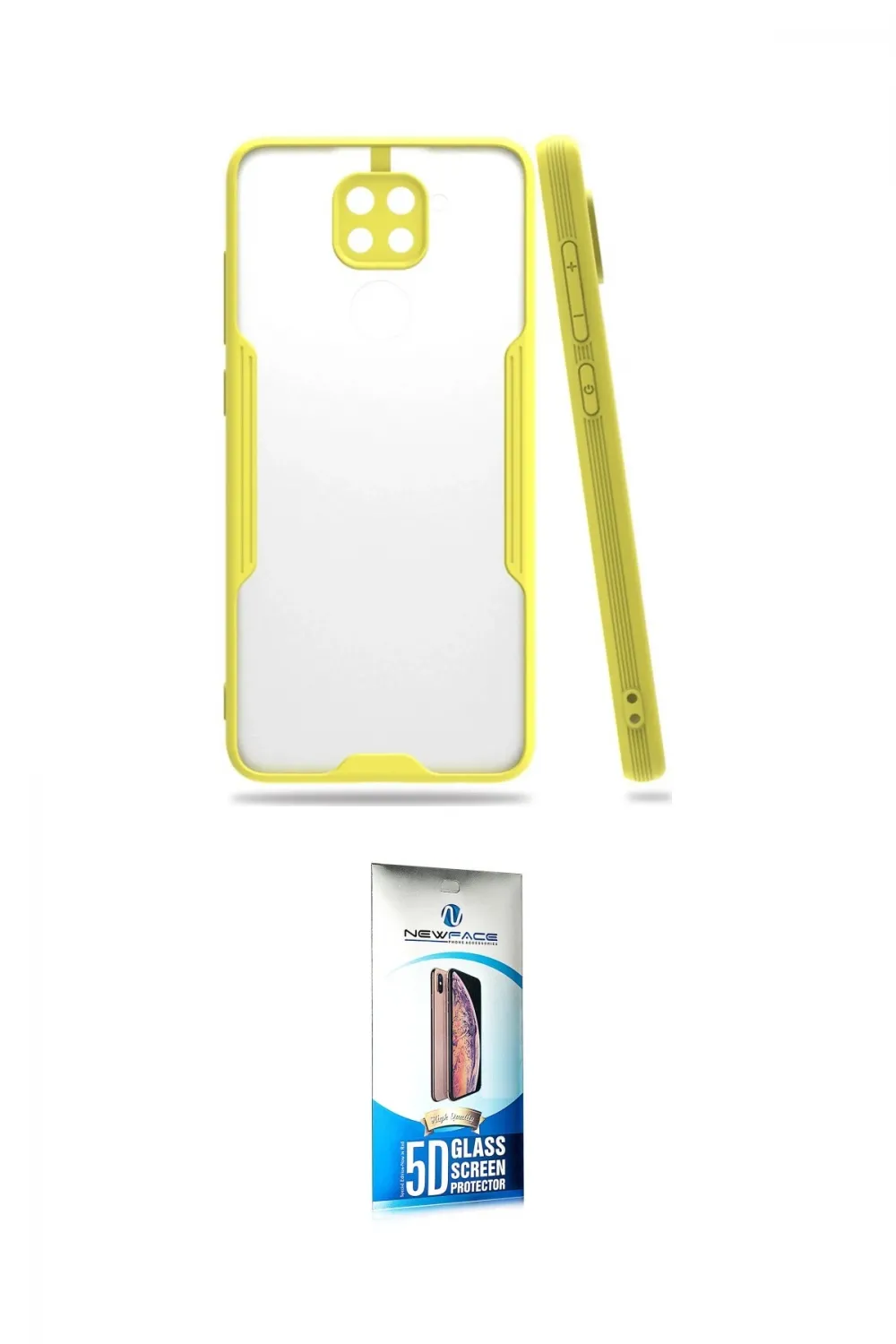 ieg™ Redmi Note 9 Kılıf Atlas Asil Serisi - Siyah 5D Eko Cam Ekran Koruyucu