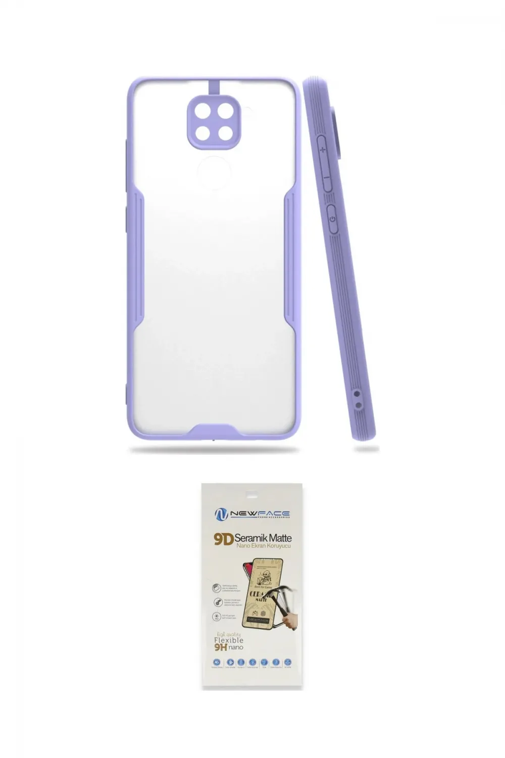 ieg™ Redmi Note 9 Kılıf Atlas Asil Serisi - Siyah Mat Seramik Nano Ekran Koruyucu