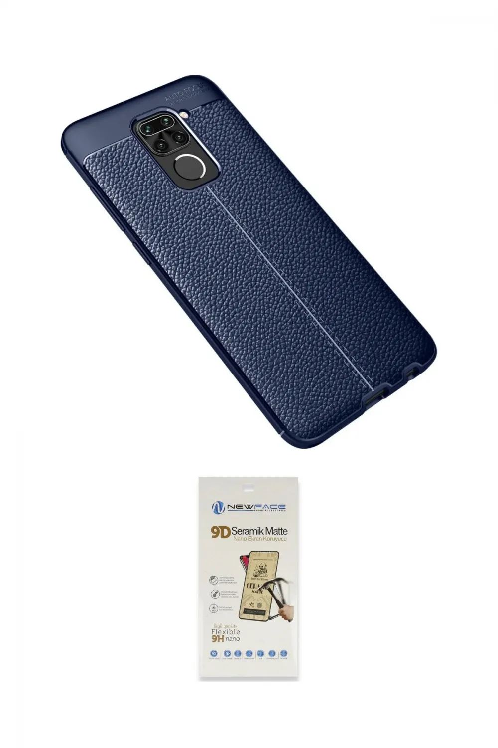 ieg™ Redmi Note 9 Kılıf Doruk Klasik Özel Seri - Siyah Mat Seramik Nano Ekran Koruyucu