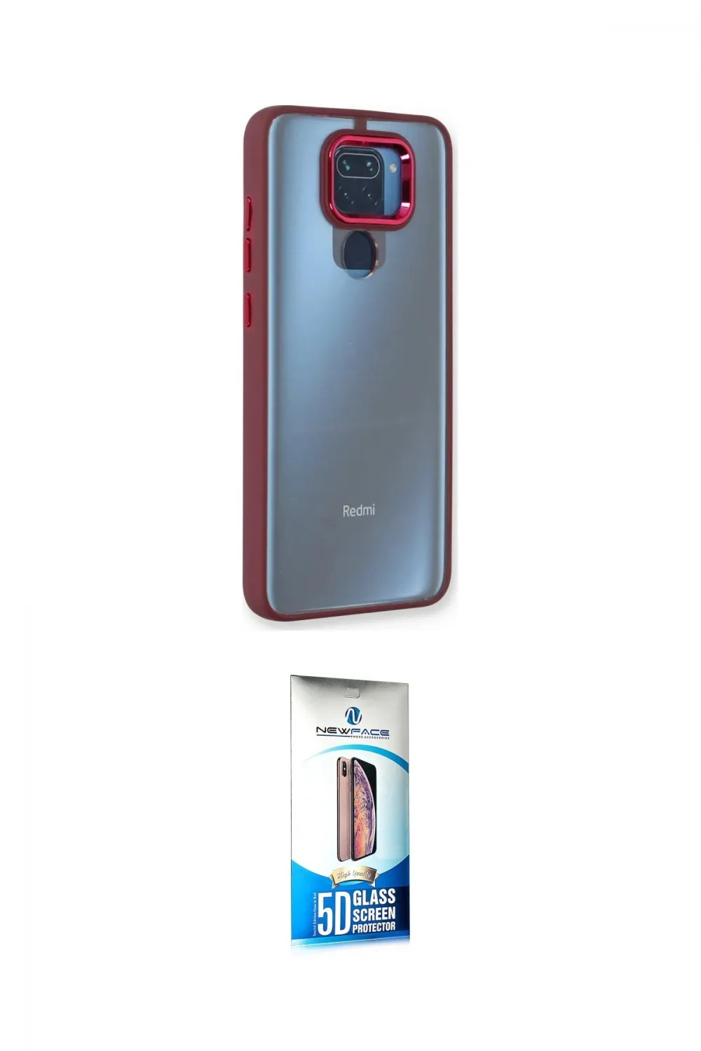 ieg™ Redmi Note 9 Kılıf Eksen Doku Prime - Siyah 5D Eko Cam Ekran Koruyucu